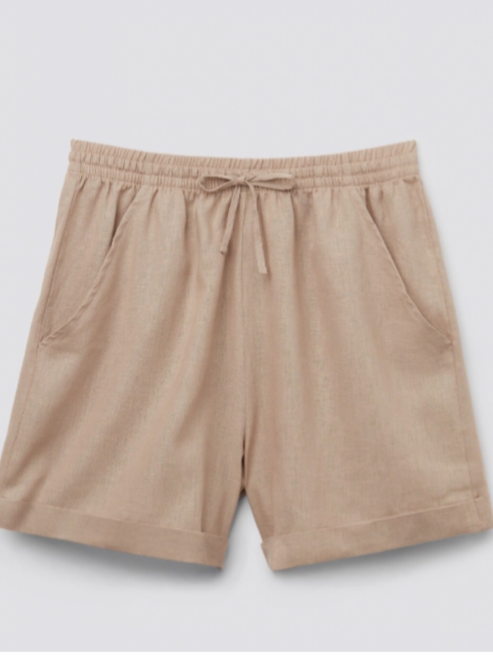 NWT Calzedonia Women’s Linen Blend Cover Up Shorts Desert Beige size XS New